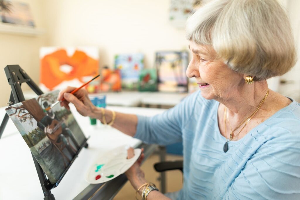 senior resident enjoying activities